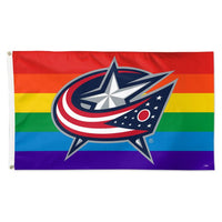 Wholesale-Columbus Blue Jackets PRIDE Flag - Deluxe 3' X 5'