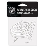 Wholesale-Columbus Blue Jackets Perfect Cut White Decal 4" x 4"