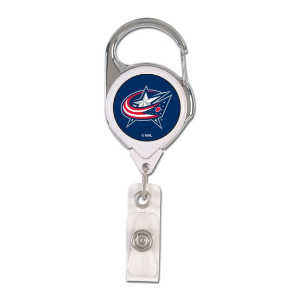 Wholesale-Columbus Blue Jackets Retrct 2S Prem Badge Holders