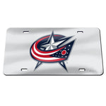 Wholesale-Columbus Blue Jackets SILVER Specialty Acrylic License Plate