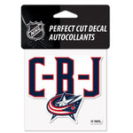 Wholesale-Columbus Blue Jackets SLOGAN Perfect Cut Color Decal 4" x 4"