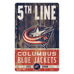 Wholesale-Columbus Blue Jackets SLOGAN Wood Sign 11" x 17" 1/4" thick