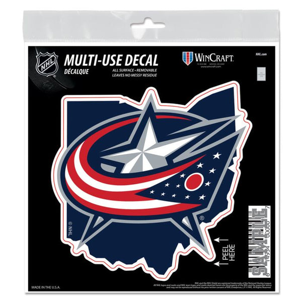 Wholesale-Columbus Blue Jackets State Shape All Surface Decal 6" x 6"