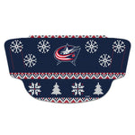 Wholesale-Columbus Blue Jackets / Ugly Sweater Ugly Sweater Fan Mask Face Covers