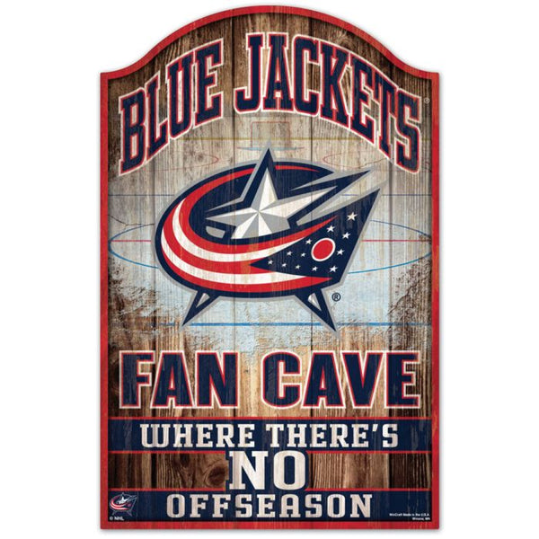 Wholesale-Columbus Blue Jackets Wood Sign 11" x 17" 1/4" thick