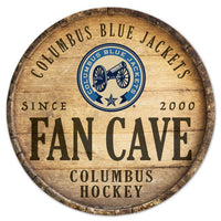 Wholesale-Columbus Blue Jackets Wood Sign 14 " Rnd