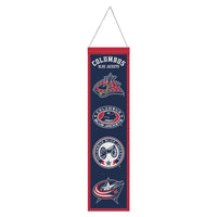 Wholesale-Columbus Blue Jackets Wool Banner 8" x 32"