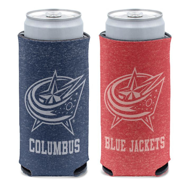 Wholesale-Columbus Blue Jackets colored heather 12 oz Slim Can Cooler