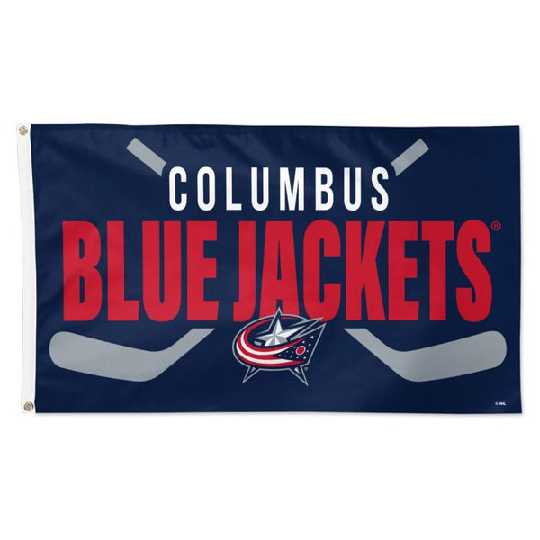 Wholesale-Columbus Blue Jackets stick Flag - Deluxe 3' X 5'