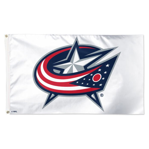 Wholesale-Columbus Blue Jackets white Flag - Deluxe 3' X 5'