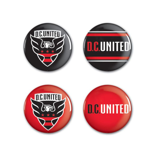 Wholesale-D.C. United Button 4 Pack 1 1/4" Rnd