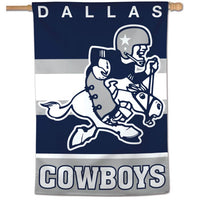 Wholesale-Dallas Cowboys / Classic Logo Retro Cowboy Logo Vertical Flag 28" x 40"