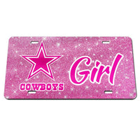 Wholesale-Dallas Cowboys GLITTER BACKGROUND Specialty Acrylic License Plate