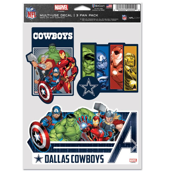 Wholesale-Dallas Cowboys / Marvel (C) 2021 Marvel Multi Use 3 Fan Pack