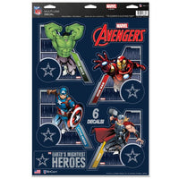 Wholesale-Dallas Cowboys / Marvel (C) 2021 Marvel Multi-Use Decal 11" x 17"