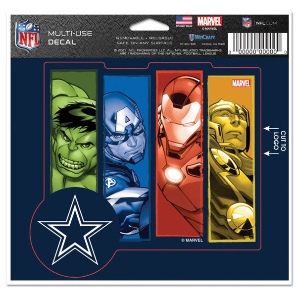 Wholesale-Dallas Cowboys / Marvel (C) 2021 Marvel Multi-Use Decal - cut to logo 5" x 6"