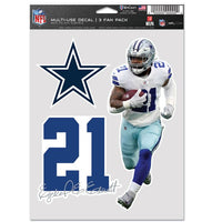 Wholesale-Dallas Cowboys Multi Use 3 Fan Pack Ezekiel Elliott