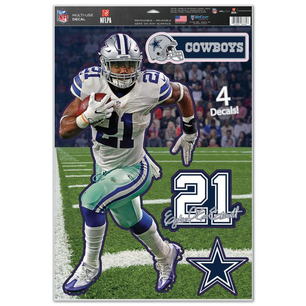Wholesale-Dallas Cowboys Multi-Use Decal 11" x 17" Ezekiel Elliott