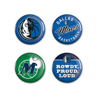 Wholesale-Dallas Mavericks Button 4 Pack 1 1/4" Rnd