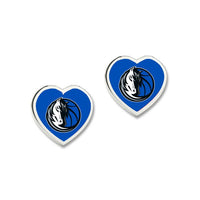 Wholesale-Dallas Mavericks Earrings w/3D Heart