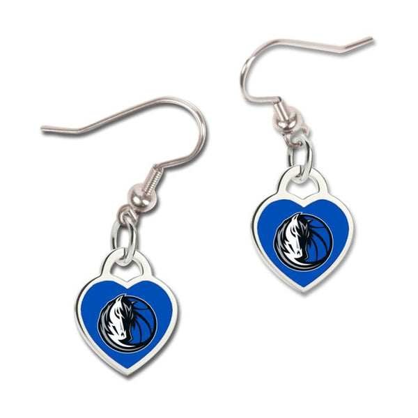 Wholesale-Dallas Mavericks Earrings w/3D Heart