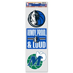 Wholesale-Dallas Mavericks Fan Decals 3.75" x 12"