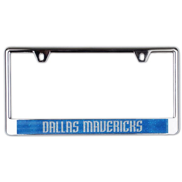 Wholesale-Dallas Mavericks GLITTER Lic Plate Frame B/O Printed