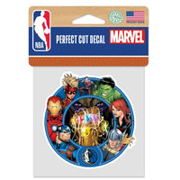 Wholesale-Dallas Mavericks / Marvel (c) 2021 MARVEL Perfect Cut Color Decal 4" x 4"