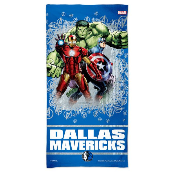 Wholesale-Dallas Mavericks / Marvel (c) 2021 MARVEL Spectra Beach Towel 30" x 60"