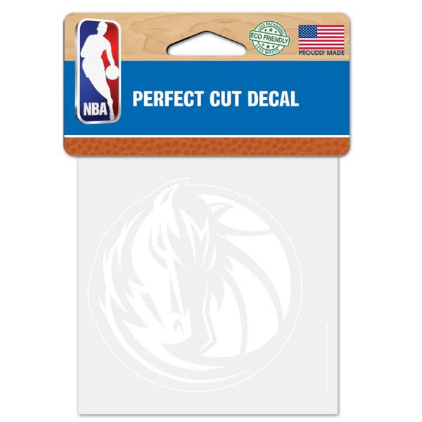 Wholesale-Dallas Mavericks Perfect Cut White Decal 4" x 4"