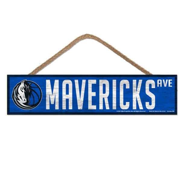 Wholesale-Dallas Mavericks Wood Sign-with Rope 4" x 17"