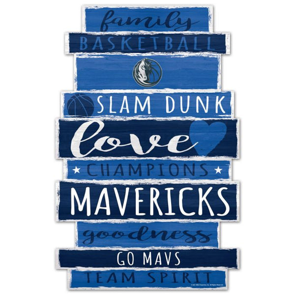 Wholesale-Dallas Mavericks Word plank Wood Sign 11" x 17" 1/4" thick