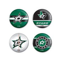 Wholesale-Dallas Stars Button 4 Pack 1 1/4" Rnd