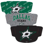 Wholesale-Dallas Stars Fan Mask Face Cover 3 Pack