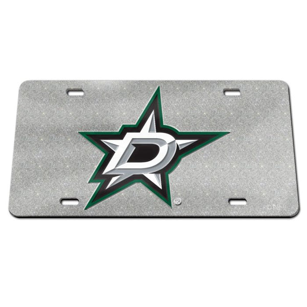 Wholesale-Dallas Stars GLITTER Specialty Acrylic License Plate