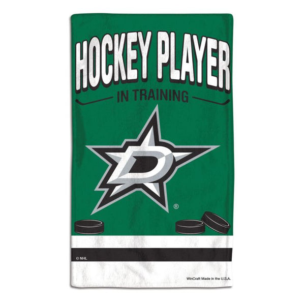 Wholesale-Dallas Stars HOCKEY PLAYER IN TRAINING Burp Cloth 10" x 17"