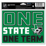 Wholesale-Dallas Stars Multi-Use Decal -Clear Bckrgd 5" x 6"