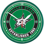 Wholesale-Dallas Stars Round Wall Clock 12.75"