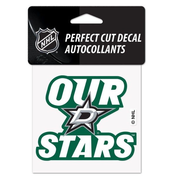 Wholesale-Dallas Stars Slogan Perfect Cut Color Decal 4" x 4"