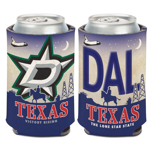 Wholesale-Dallas Stars State Plate Can Cooler 12 oz.