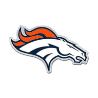 Wholesale-Denver Broncos Colored Chrome Free Form Auto Emblem