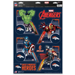 Wholesale-Denver Broncos / Marvel (C) 2021 Marvel Multi-Use Decal 11" x 17"
