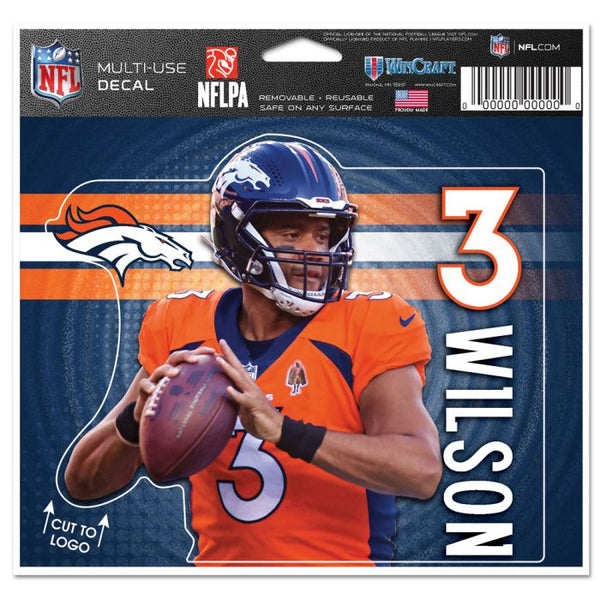 Wholesale-Denver Broncos Multi-Use Decal - cut to logo 5" x 6" Russell Wilson