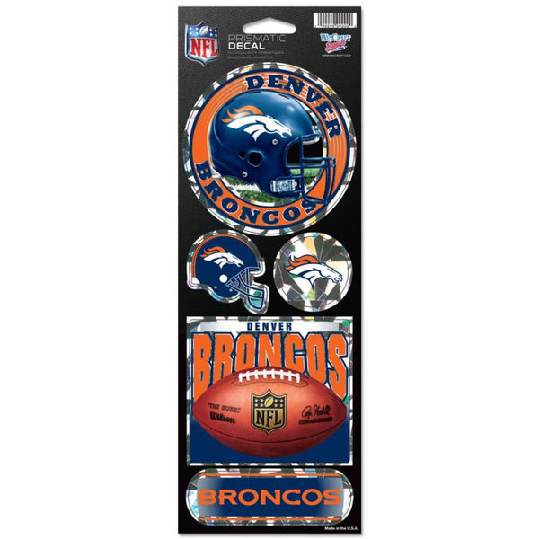 Wholesale-Denver Broncos Prismatic Decal 4" x 11"