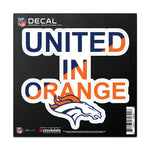 Wholesale-Denver Broncos SLOGAN All Surface Decal 6" x 6"