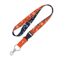 Wholesale-Denver Broncos Scatterprint Lanyard w/detachable buckle 1"