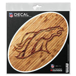 Wholesale-Denver Broncos WOOD All Surface Decal 6" x 6"