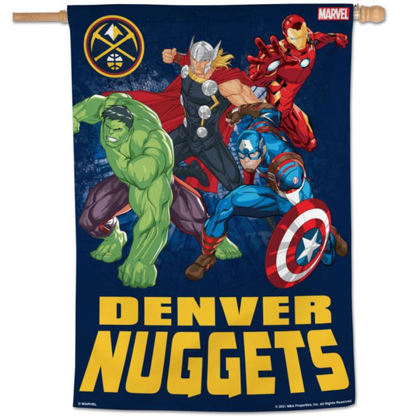 Wholesale-Denver Nuggets / Marvel (C) 2021 Marvel Vertical Flag 28" x 40"