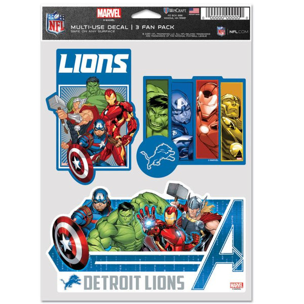 Wholesale-Detroit Lions / Marvel (C) 2021 Marvel Multi Use 3 Fan Pack