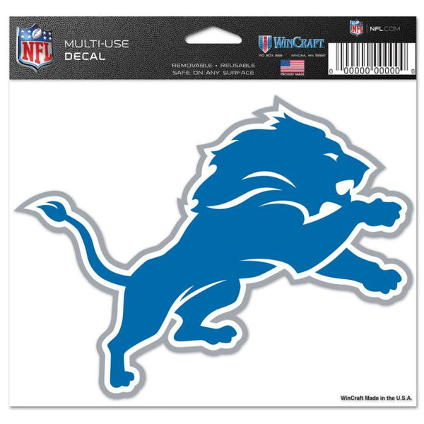 Wholesale-Detroit Lions Multi-Use Decal -Clear Bckrgd 5" x 6"